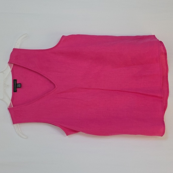 Saks Fifth Avenue Tops - Saks Fifth Avenue Pink Linen Shell Top.  Size Small